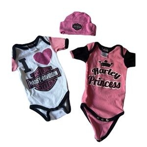 2 Harley Davidson Girl Onesies!!